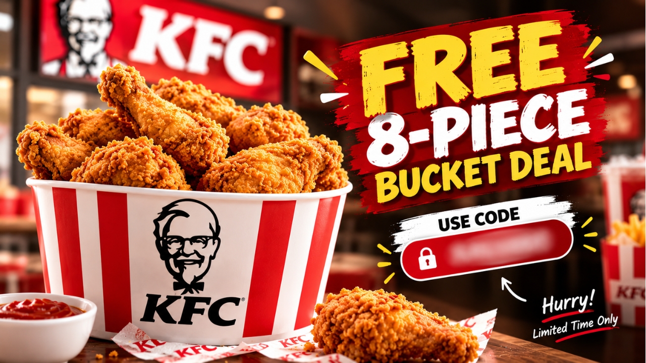 KFC Free 8-Piece Bucket Deal